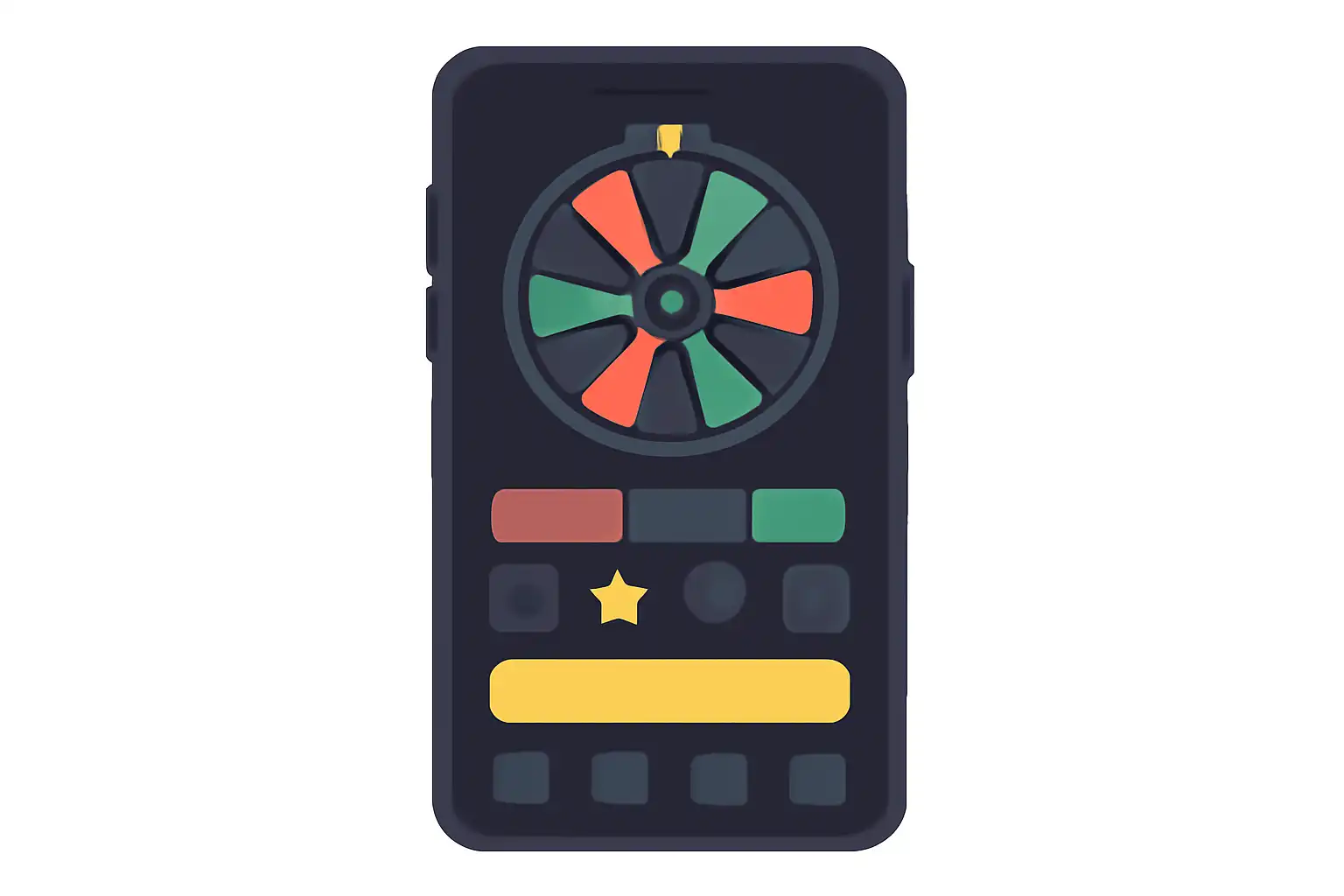 Detail screen: monopoly live, mobile-first UI mockup, dark theme