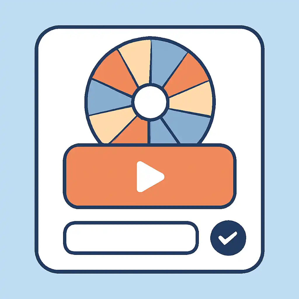 Close-up of button or form field for live game show