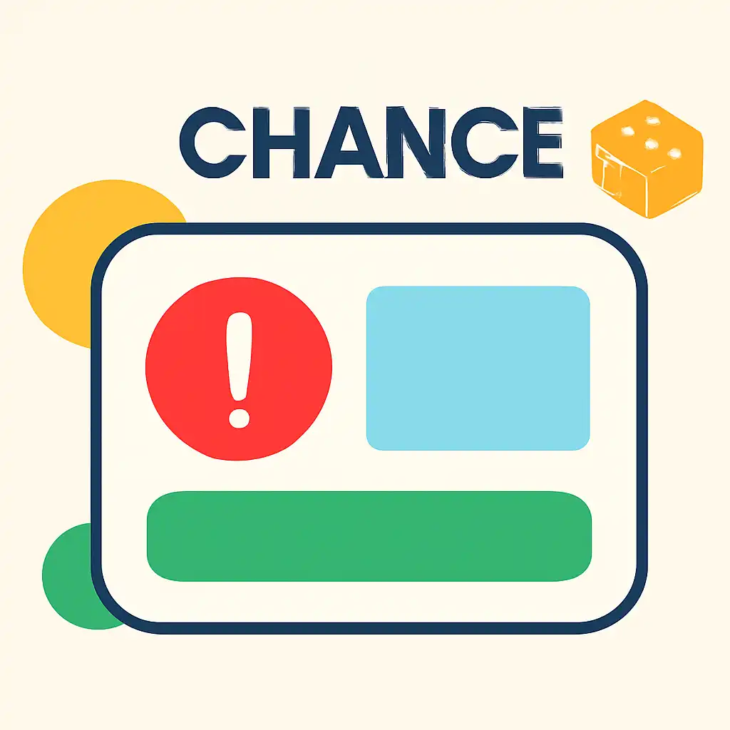 Close-up of button or form field for monopoly live chance