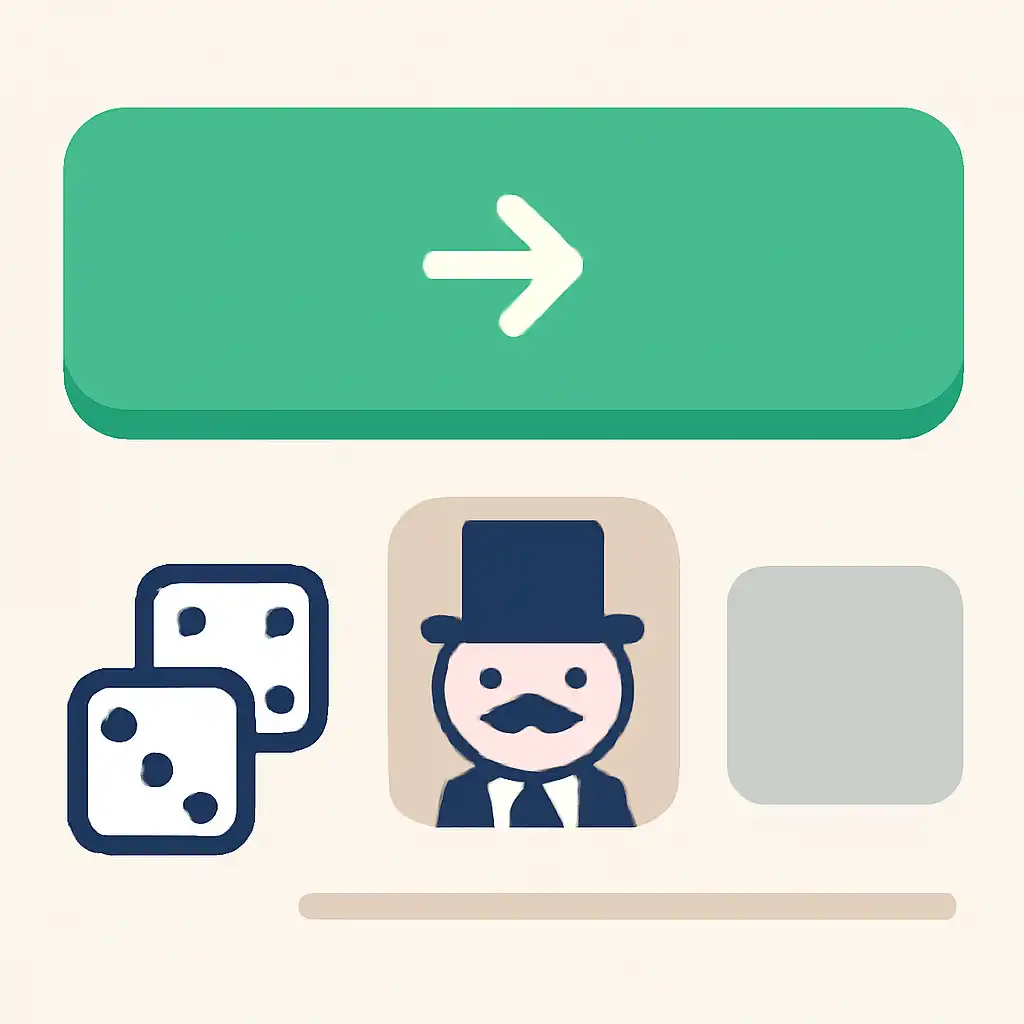 Close-up of button or form field for monopoly live dealer